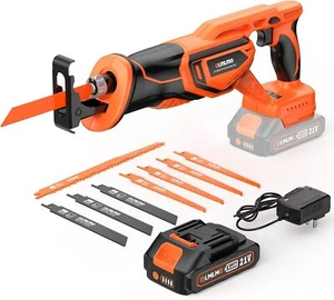 Olmlmo Reciprocating Saw Cordless,Brushless 21V 0-3000SPM 28mm 8Saw Blade Change - Picture 1 of 6