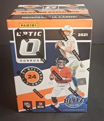 2021 Donruss OPTIC NFL 🏈 Football Blaster Box (Purple Shock Prizm Parallels) - Image 1 of 4