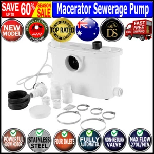 Macerator Sewerage Pump Waste Toilet Sewage Water Disposal Cleaner Pumps System - Picture 1 of 10