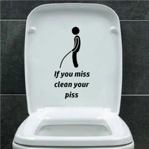 If You Miss WC Aufkleber Badezimmer Dekor Vinyl Aufkleber - Bild 1 von 3