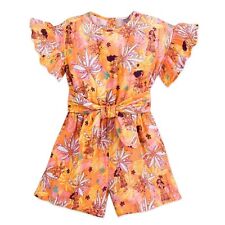 Disney Store Moana Romper for Girls Tropical Allover Print Hei Hei Pua Outfit