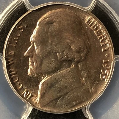 1955 5C Jefferson Nickel PCGS MS65       36337615 - Image 1 of 4