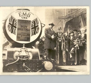 HERMOSA Foto de Prensa De Colección Rara de 1933 COMPRA Campaña Británica en Tren - Imagen 1 de 2
