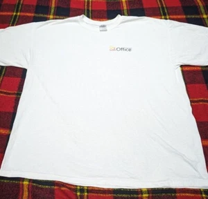 Camiseta blanca de colección 2010 de Microsoft Office logotipo de software informático de negocios talla XL - Imagen 1 de 5