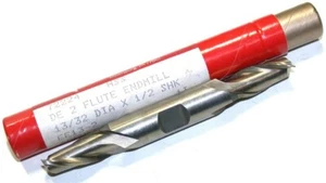 Up To 32 New Brubaker 13/32" 2 Flute Double End HSS End Mills 72224 - Picture 1 of 2