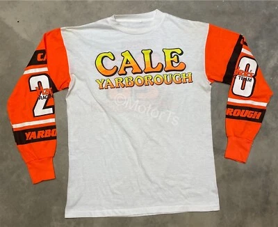 De colección 1984 Cale Yarborough Nascar No. Camiseta manga larga 28 Hardees Oldsmobile - LRG Foto 1 de 4