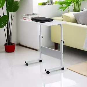 Portable Computer Desk, Adjustable Height White Laptop Desk - Picture 1 of 17