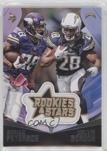 2015 Rookies & Stars Embroidered Adrian Peterson Melvin Gordon Rookie Patch RC