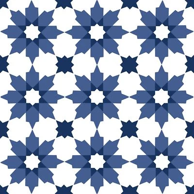 Zellige Peel & Stick Floor Tiles Blue - Image 1 of 4