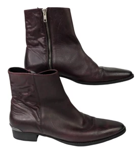 Men's River Island Leather Low Heel Ankle Chelsea Boots sz Au9/Eu43/Uk9 Portugal - Picture 1 of 8