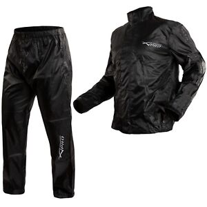 Waterproof Trousers Jacket Rainproof Scooter High Visibility Moto Black A-PRO