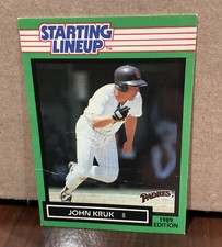 JOHN KRUK 1989 KENNER STARTING LINEUP CARD - SAN DIEGO PADRES (CREASED)