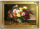 Rosen Blumen Ölgemälde Bild Gemälde Ölbilder Ölbild Bilderrahmen Rahmen G94171