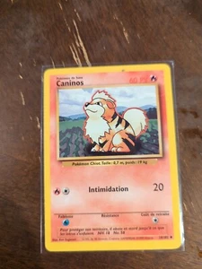 Pokemon Caninos (Growlithe) Base Set 1st Edition FRENCH - Picture 1 of 2