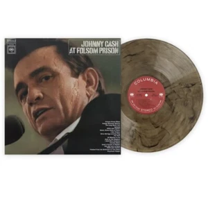 Johnny Cash ‎At Folsom Prison Exclusive VMP Tan Black Vinyl LP ROTM & Bandana - Picture 1 of 5
