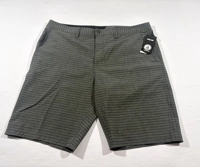 Volcom Mens Frickin SNT Static 21 Gray Stripe Modern Hybrid 10" Shorts Sz 40 NWT - Image 1 of 4