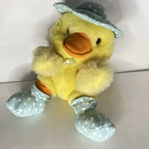 Yellow Chick Bonny Spotted Hat Socks Stuffed Animal Toy Cute Soft Easter 10" - Picture 1 of 9