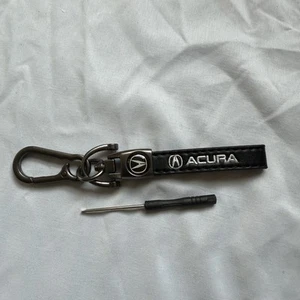 ACURA Cuero Genuino Llavero Coche Llavero Anillo Llavero Soporte Para ACURA NUEVO - Imagen 1 de 2