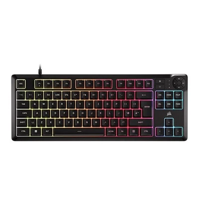 Corsair K55 CORE TKL RGB Keyboard, Membrane, iCUE Compatible, 12-Key Rollover, A - Image 1 of 4
