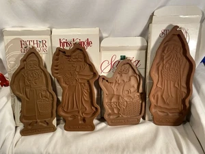 Longaberger Pottery Santa Cookie Molds 1990-1993 Lot of 4 Brand New Never Used - Bild 1 von 19