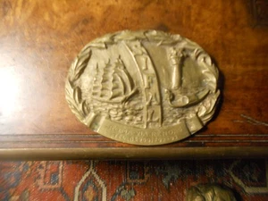 Brass SIFAL Romal Via RENO Paperweight Vintage Clipper Ship Pillar Gondola solid - Picture 1 of 2