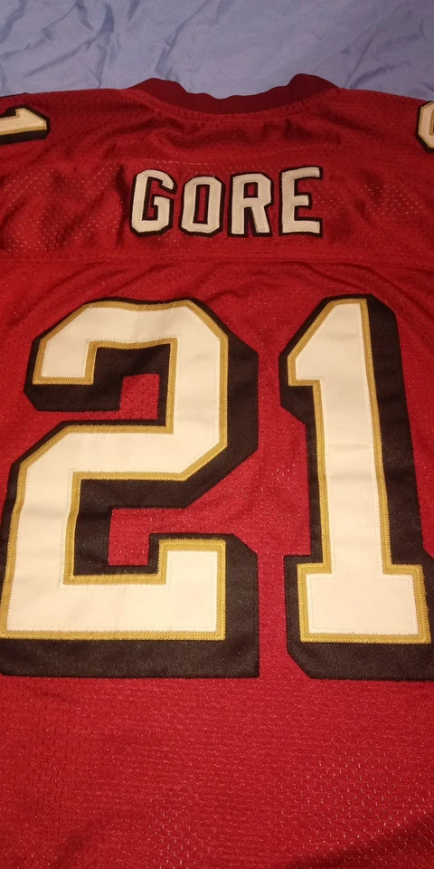 Camiseta de fútbol cosida de colección Reebok NFL SF San Francisco 49ers Frank Gore #21 talla 54 Foto 1 de 4