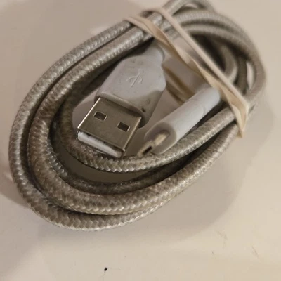 5-ft Braided Micro USB Charge Data Cord Gray - Image 1 of 4