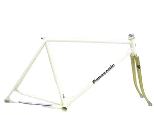 Juego de cuadro de pista Panasonic NJS cromado blanco dorado tamaño 525 mm TT USADO - Imagen 1 de 10