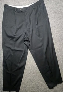 Giorgio Armani Le Collezioni Hose Wolle Bundfalten 38x30 einfarbig dunkelblau Nadelstreifen - Bild 1 von 7