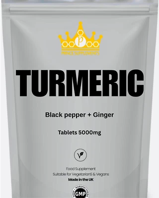 PRINCE SUPPLEMENTS Turmeric & and black pepper + Ginger Curcumin 5000 MG Tablets NOT Capsules