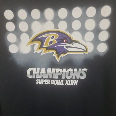 Nike Baltimore Ravens SB 47 Roaster 2xl Mens Black Double-sided Graphic Logo Tee - Image 1 of 4