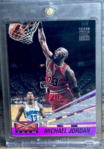 Michael Jordan Card TOPPS 90’s INSERT BEAM TEAM HOLO FOIL RARE BULLS JERSEY #23 - Picture 1 of 17