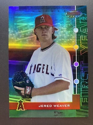2005 Bowman's Best Green /899 Jered Weaver #36 Rookie RC, Super Sharp! (HUCK’S) - Image 1 of 2