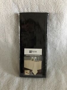 NWT BLACK SUBTLE PATTERN TABLECLOTH J.C. PENNEY HOME COLLECTION 52