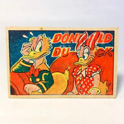 1930s Donald duck & Daisy duck/ Vintage Japanese Menko Card /Disney Mickey Mouse - Image 1 of 4