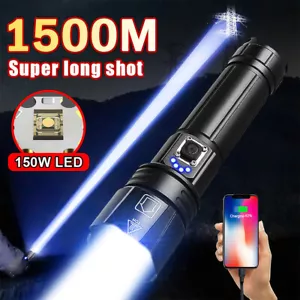 990000 lm LED Torch Zoom Light Super Bright Hunting Flashlight USB Rechargeable - Picture 1 of 16