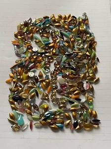 Vintage Rhinestones/Jewels/Stones-Mixed Lot 400 pcs+Foil Back,Glass,Colors Small - Picture 1 of 7