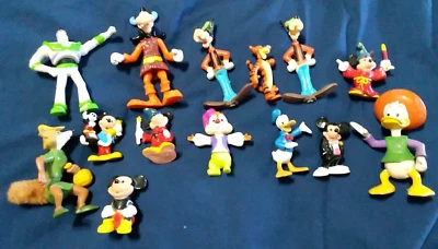 Disney Mickey Mouse Friends FIGURAS Lote de 14 Goofy Tigger Mickey Donald Buzz Foto 1 de 4