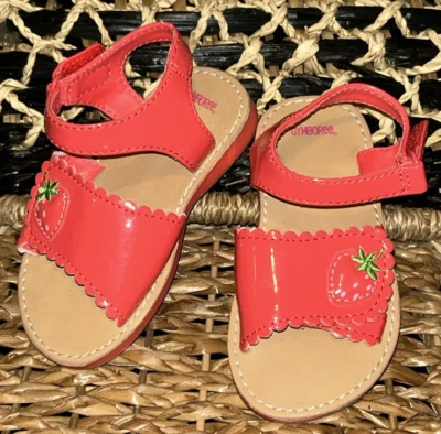 DE COLECCIÓN - GYMBOREE - Fresa Roja - Sandalias Zapatos de charol sintético - Niño pequeño 6 Foto 1 de 4