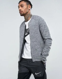 SZ XL 🆕🔥 Nike Men's Tech Full Zip Jacket Knit Bomber Heather 832178-060 💰$250 - Picture 1 of 12