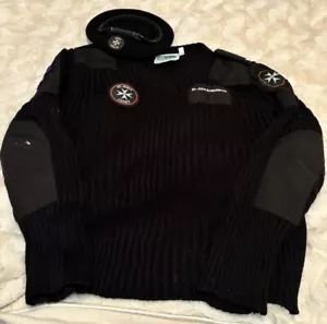 Vintage St John’s Ambulance Jumper & Beret - Picture 1 of 7