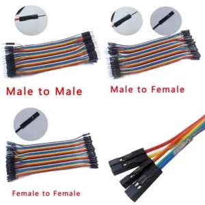 DuPont 2.54 40P Rainbow Cable Ribbon Female to Female/Male 10-100CM Jumper Wire - Picture 1 of 8