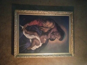 Madonna mit Kind Tim Ashkar - 21x28 Afroamerikanische Religiöse Kunst - Bild 1 von 24