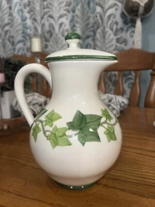 Vintage Franciscan Green Ivy Hand Decorated Carafe With Lid *see Pic - Picture 1 of 6