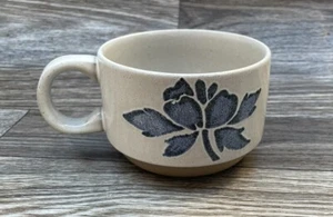 Wedgewood Midwinter Blue Gray Floral Stoneware Mug Made in England - Picture 1 of 6