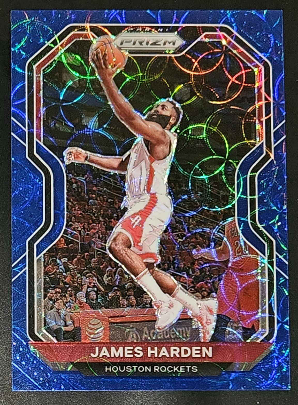 James Harden 2020-21 Prizm BLUE CHOICE PRIZM Parallel Insert Card (#'d 06/49)