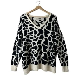 Suéter Loft Talla 3X Estampado Vaca Occidental Cómodo Pullover Ultra Suave Cuello en V Boho - Imagen 1 de 12