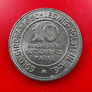10/100 GUTSCHRIFTS- MARKE 1923, GIROBANK SCHLESWING HOLSTEIN - Picture 1 of 2