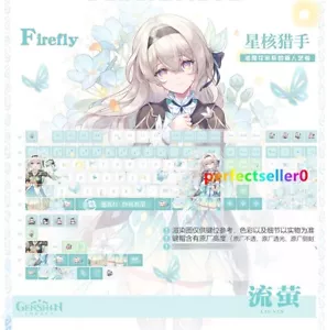 Honkai Star Rail Firefly Keycap Button PBT Cherry MX Sublimation For Keypads - Picture 1 of 9