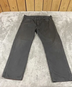 Levis 505 White Tab Mens 38X29 Regular Fit Denim Faded Black Jeans - Picture 1 of 13
